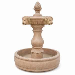 Fuente de Jardín Clásica Beige para Exteriores con Figuras Clásicas y Fuente de Agua para Plaza - Product Image 2