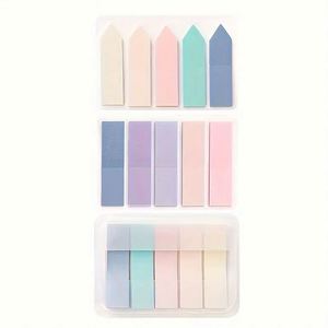 3 ชิ้น กระดาษโน้ตแบบมีกาวในตัว หลายสี แบบถอดได้ สำหรับนักเรียน มีหลายแบบให้เลือก - Product Image 1