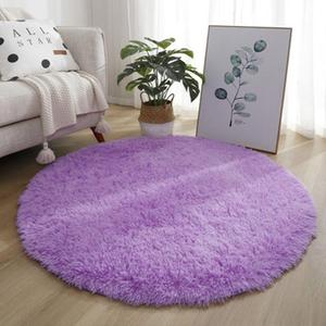 Alfombra con degradado de pelo largo teñida sencilla al por mayor, cesta colgante para el hogar, alfombrilla para silla para decoraciones de oficina o boda - Product Image 6