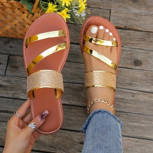 2026 New Designs Women's Summer Outdoor Flats Sandals Genuine <b>Leather</b> <b>Insole</b> Open Toe PU Upper Rubber Outsole Fashion Trend - Product Image 5