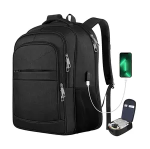 무료 샘플 노트북 배낭 내구성 초대형 TSA 친화적 인 비즈니스 여행 노트북 배낭 USB 포트