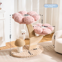 Étagère d'escalade pour chat d'intérieur en bois écologique, design floral personnalisable, résistante à l'usure et aux griffures, Versalife Luxury