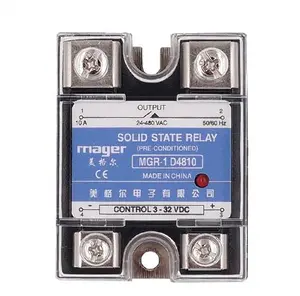 Kincony Relay Power Accessoires Ssr 10a Eenfase Solid State Relais Dc Controle Ac MGR-1 D4810 Belastingsvoltage 24-480V