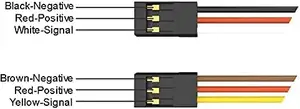 3-poliges Servo-Verlängerung kabel für Buchse zu Stecker Kabel anschluss JR für RC-Car-Flugzeuge Fernbedienung