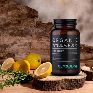 OEM ODM Organik Psyllium Kabuğu Lif Takviyesi 120 Vegan Glutensiz Kapsül Doğal Çözünür Lif 850mg Kapsül Başına - Product Image 4
