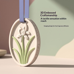 Art Relief Flower Plaster Scented Hanging Ornament <b>Long</b> Lasting Fragrance Slice For <b>Wardrobe</b> Car Home Decor - Product Image 3