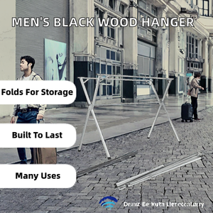 Appendiabiti Rotondo <span class=keywords><strong>Lavinia</strong></span> per Uomo, Stendibiancheria in Acciaio Inox di Alta Qualità, Organizzatore Multifunzione per Armadio Nero - Product Image 3