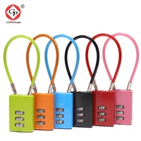 Petit cadenas à combinaison durable et poli, câble de verrouillage, déverrouillage par traction, 80x50mm, pour panier de vélo, casque, armoire de dortoir, câble métallique