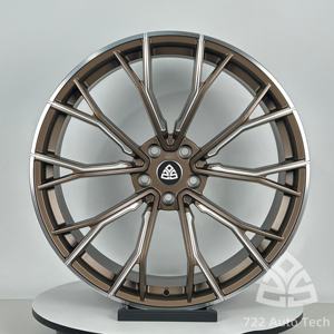 722auto Jantes forgées monobloc style <span class=keywords><strong>BBS</strong></span> LM, finition Bronze Face Silver Lip, 17 <span class=keywords><strong>18</strong></span> 19 20 pouces, à rayons maillons, à déport, concave profond - Product Image 2