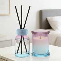 Bouteille en verre vide de 120 ml pour diffuseur d'arômes à bâtonnets, dégradé personnalisé, parfum d'ambiance, vente en gros