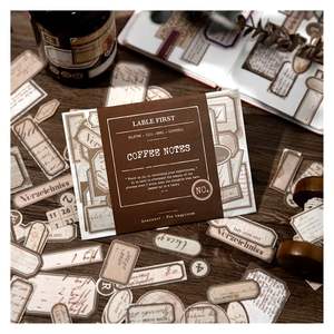 200 feuilles/paquet, étiquettes <span class=keywords><strong>de</strong></span> <span class=keywords><strong>la</strong></span> première série, papier adhésif pour sacs, collage rétro, décoration <span class=keywords><strong>de</strong></span> <span class=keywords><strong>vacances</strong></span>, autocollants pour carnet, messages - Product Image 2