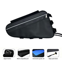 Batterie de vélo électrique triangulaire 36V 48V 52V 60V 72V 10AH 20AH 30AH 40AH 45AH 50AH, batterie de vélo de montagne avec sac souple triangulaire et chargeur