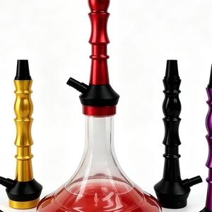 Moderna Cachimba de Vidrio con Base de Aluminio, Set de Pipa de Agua Colorida, Accesorio para Fumar Tabaco para Salón, Bar y Hogar - Product Image 3