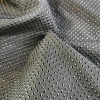 Tissu sergé enduit de points en polyester, tapis antidérapant en rouleau, Oxford 100% microfibre, tissu antidérapant pour chaussettes