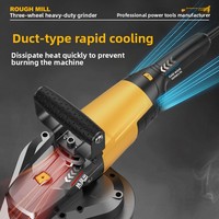 Ponceuse électrique portative à grande vitesse avec tige d'extension ; Polisseuse compacte pour ciment ; Outil de lissage mural haute puissance pour béton