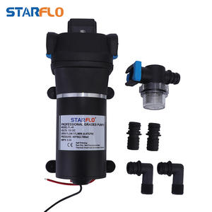 FL-40 Miniature RV Diaphragm Pump <b>12V</b> <b>DC</b> Self-Priming Booster High-Flow Freshwater Pump for Yacht Cleaning Marine Pumps - Product Image 4