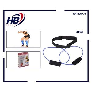 Blue-Black 6*10*1000MM Waist Trainer <b>Belt</b> 30 Lbs <b>Exercise</b> Bands - Product Image 3