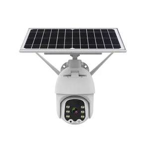 新到货1080P IP65防水双向对讲室外太阳能电池板监控摄像头，带夜视安全