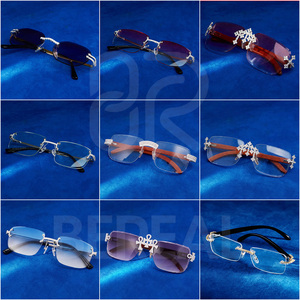 Hot Selling Rimless Square <b>Sunglasses</b> Clear Luxury Vvs Moissanite Rimless <b>Sunglasses</b> Jewelry - Product Image 4