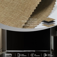 Stores verticaux modernes, unis, de luxe, durables, avec couche arrière en tissu identique, système de sécurité à rail et contrôle, pour hôtels et bureaux