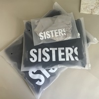 Sac à glissière en plastique EVA transparent givré écologique personnalisé, sac à glissière givré pour vêtements, sweat à capuche, emballage pour t-shirt, pochette à glissière