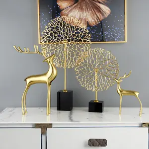 Luxus Korallen baum Handwerk Ornamente Schreibtisch Gold Wohnkultur Innendekoration für Häuser