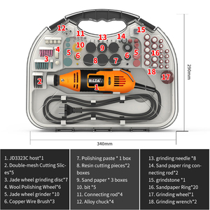Mini perceuse rotative 200W avec ensemble d'accessoires de meulage Mini stylo de gravure <span class=keywords><strong>multifonction</strong></span> pour outils <span class=keywords><strong>Dremel</strong></span> - Product Image 2