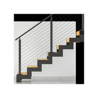 Escalier moderne en acier à double poutre en zigzag, escalier à double poutre en Z
