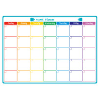 Tableau blanc magnétique effaçable à sec réutilisable, planificateur hebdomadaire souple, tableau de messages, aimant pour réfrigérateur