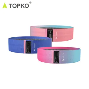 托普科定制标志臀部阻力带粉色环套装乳胶和棉批发瑜伽战利品带