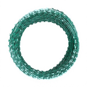 Alambre de púas de doble hebra tipo concertina, galvanizado en caliente, de 2.5mm de diámetro, CBT65 BTO30 BTO-22, en rollo, para cercas de prisión - Product Image 4