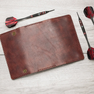 Étui à fléchettes en cuir, vente en gros d'usine, sac de rangement pour 3 fléchettes pour jeux en plein air, cadeau d'anniversaire personnalisé. - Product Image 3