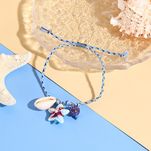 Trendy Beach Jewelry Braided Ceramic <b>Shell</b> Starfish <b>Bracelet</b> Unisex Handcrafted Adjustable Charm <b>Bracelet</b> - Product Image 4
