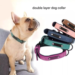 Collares de Cuero Personalizados para Perros, Coloridos, con Placas de Identificación Grabadas, para la Identificación y el Estilo de las Mascotas, los Más Populares del <span class=keywords><strong>2026</strong></span> - Product Image 2