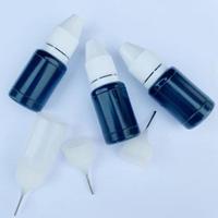 Encre de recharge photosensible 10 ml pour tampon à rouleau de confidentialité, avec capuchon à aiguille noir, petit flacon, pour la protection de l'identité et de la vie privée