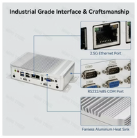 Mini PC industriel sans ventilateur Intel Core Ultra 5 125u Ultra 7 155u avec 6 ports COM, GPIO, double LAN, ordinateur embarqué