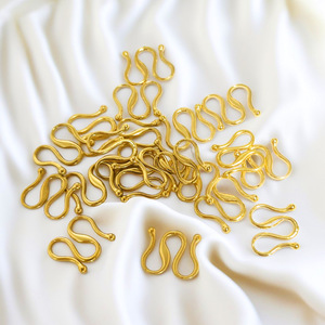 <b>Infinity</b> S Hook Clasp Connector | 18K PVD <b>Gold</b> Plated Stainless Steel M Shape Clasp for Bracelet <b>Necklace</b> DIY Jewelry Making - Product Image 2