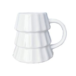 Taza de árbol de Navidad de cerámica blanca, taza <span class=keywords><strong>para</strong></span> beber té y café con forma de pino 3D, regalo barato <span class=keywords><strong>para</strong></span> Navidad - Product Image 1