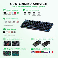 Keywin HA68 Magnetic-axis 68-key RGB-backlit Gaming Mechanical Keyboard Blue-ice Magnetic Switches PBT Keycaps 1K Polling Rate