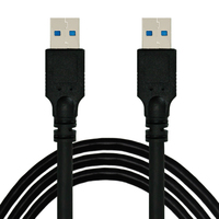Kabel DFX USB 3.0 A ke A 1m, Kabel Data USB A Male ke Male 5Gbps SuperSpeed untuk Hard Drive Eksternal, Smart TV, Laptop