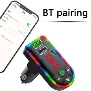 Kit de coche inalámbrico por <span class=keywords><strong>Bluetooth</strong></span> 3.1A 2 USB C tipo C PD, cargador de coche, modulador FM, reproductor Mp3, transmisor FM - Product Image 2