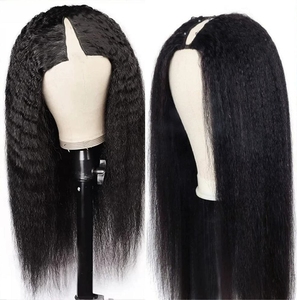 Perruque V-Part en <span class=keywords><strong>Cheveux</strong></span> Humains Pas Chère avec Clips, 100% <span class=keywords><strong>Cheveux</strong></span> Humains Brésiliens Vierges, Sans Tissage, Perruques V-Part Frisées Kinky en <span class=keywords><strong>Cheveux</strong></span> Humains - Product Image 5