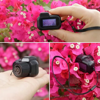 Mini Cámara 1080P con Forma de SLR, Videocámara de Bolsillo DV, Cámara de Acción para Exteriores, Grabadora de Vídeo, Body Cam Portátil, Micro Videocámara con Pantalla