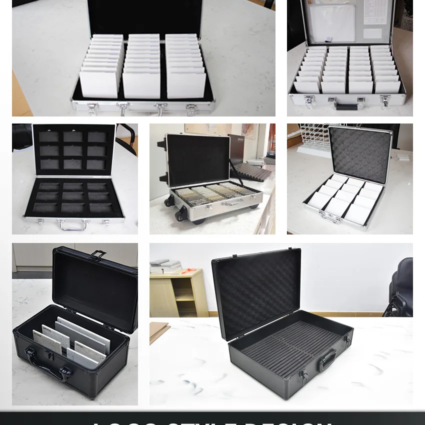 Factory Custom Marble Quartz Case Carry Board Catalog Suitcase Solid Surface Aluminum Case Stone Ceramic Tile Display Sample Box