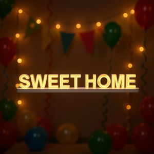 Lettres lumineuses LED Sweethome, panneau magnétique, blanc chaud doux 2700K, variateur tactile, pour fête, décoration de la maison - Product Image 2