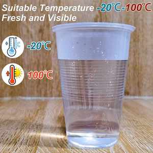 Gobelet jetable transparent ondulé haut et fin de 16 oz, sans BPA, en plastique, pour boissons de fête - Product Image 5
