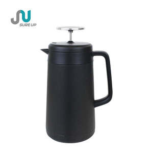 Cafetière à piston en acier inoxydable de 1,0 L avec filtre à 5 couches, double paroi isolée, presse silencieuse, indicateur, sans BPA - Product Image 2