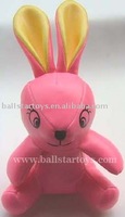 Joli lapin rose miniature en vinyle PVC, jouet en peluche, cadeau idéal pour les garçons et les filles