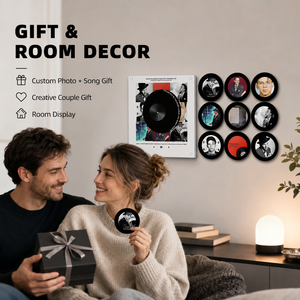 Caja de Música Acrílica NFC Personalizada de Frank <span class=keywords><strong>Sinatra</strong></span>, Marco de Fotos Personalizado, Tocadiscos con 9 Discos Intercambiables, Recuerdo con Foto y Canción, Regalo - Product Image 3