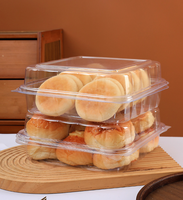 Emballage de vente au détail personnalisé en blister pour Puff Mochi, plateau alimentaire en blister transparent PET pour boulangerie, snack, supermarché